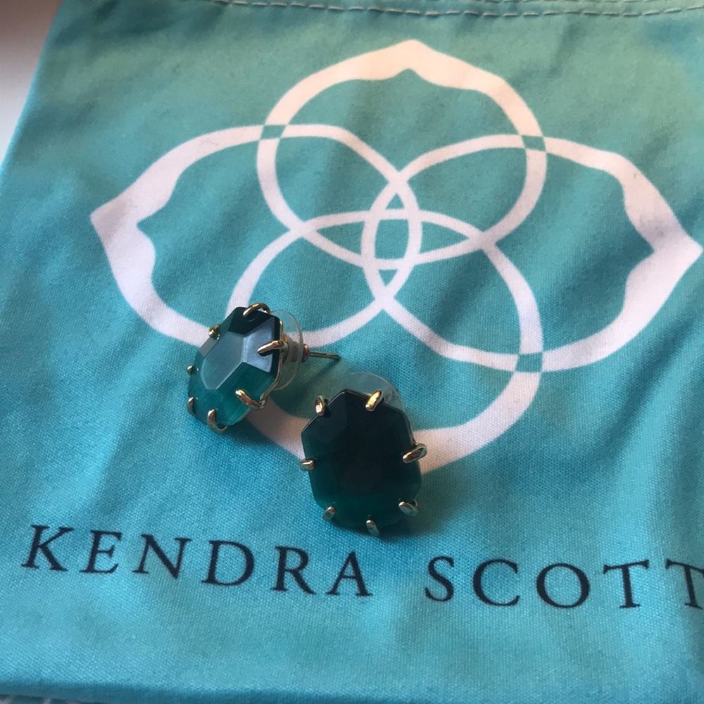 Kendra Scott Morgan Stud Earrings Green